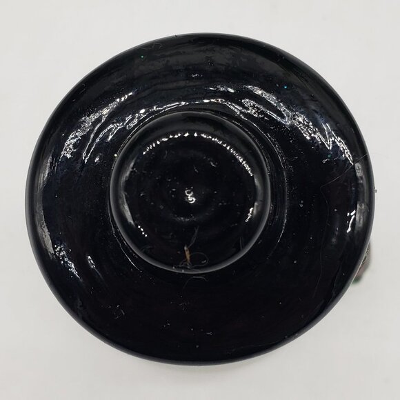 Hand Blown Snowman Red Green Scarf Black Top Hat Milk Glass Paperweight/Figure - Picture 4 of 9